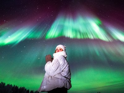 Rovaniemi: Garantía de devolución del 100 % del dinero. Excursión para ver la aurora boreal en grupo reducido